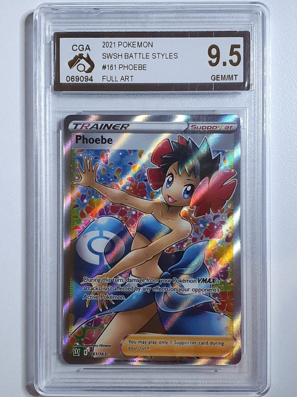 2021 Pokemon Phoebe 161/163 Battle Styles Full Art - CGA 9.5