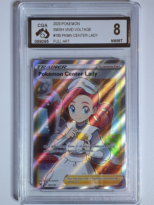 2020 Pokemon Center Lady 185/185 Full Art Vivid Voltage - CGA 8