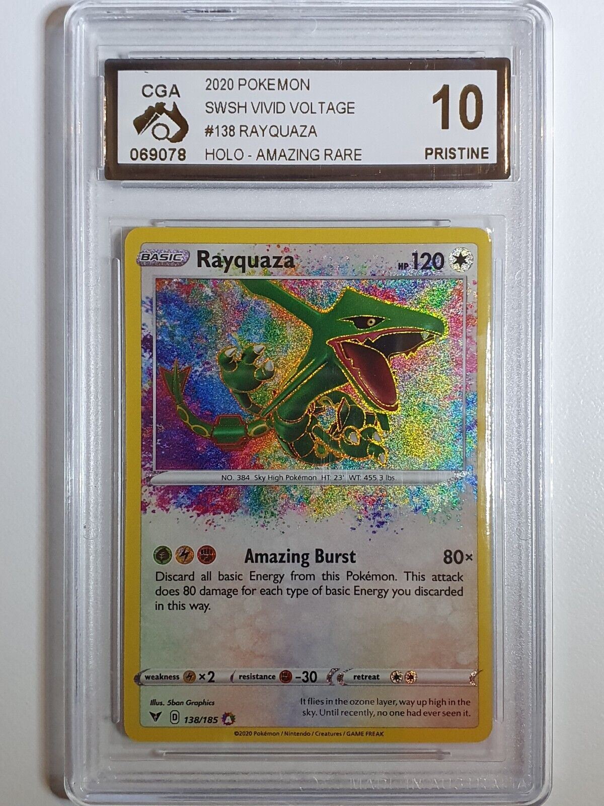 rayquaza pokemon card 138 185 2020 Pokemon Rayquaza 138/185 AMAZING RARE Vivid Voltage