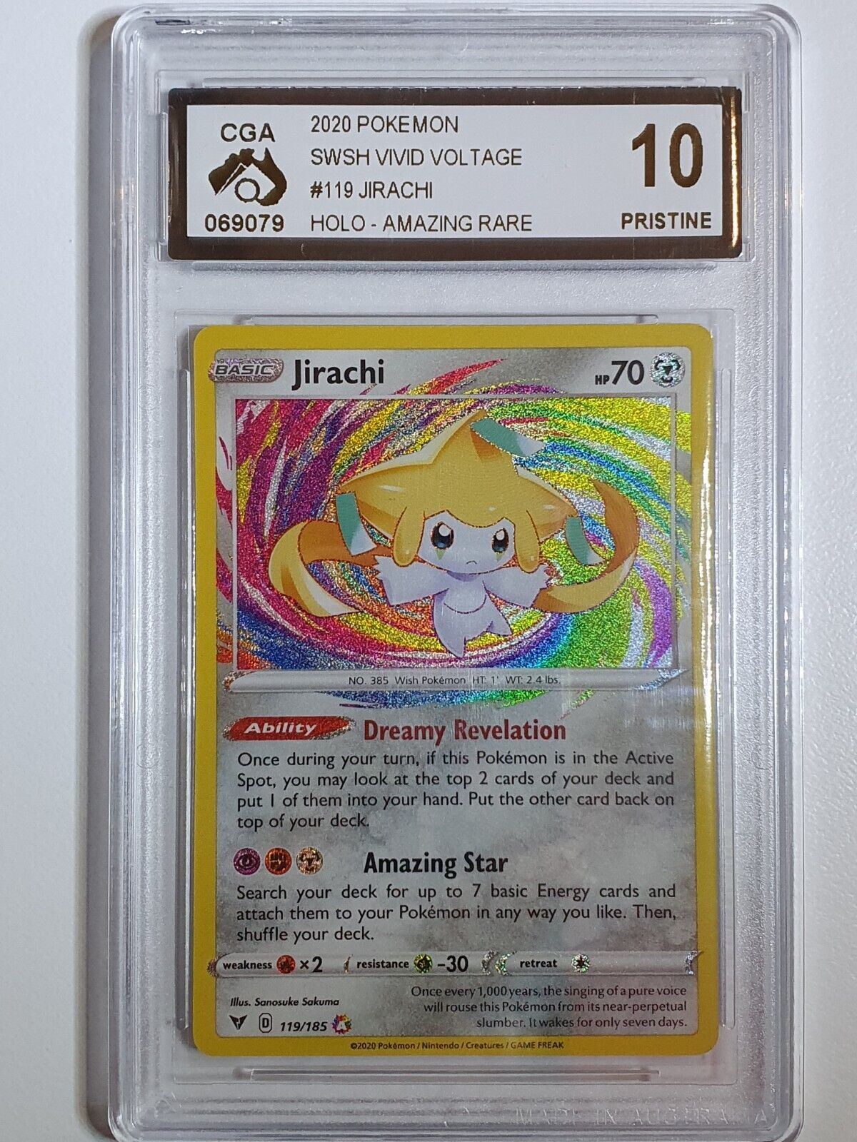 2020 Pokemon Jirachi 119/185 AMAZING RARE Vivid Voltage