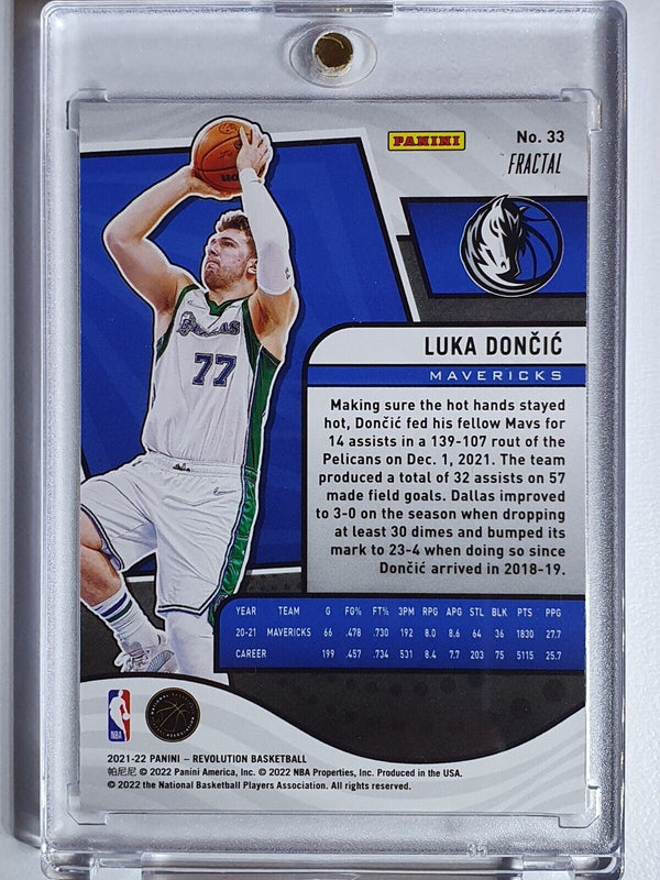 2021 Panini Revolution Luka Doncic #33 FRACTAL Prizm - Ready to Grade