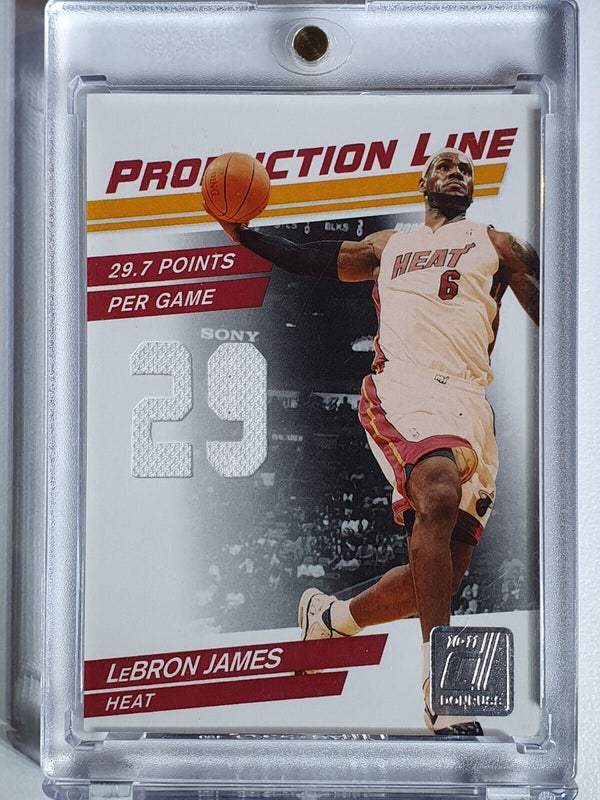 2010 Panini Donruss LeBron James #PATCH /399 Production Line Jersey - Rare