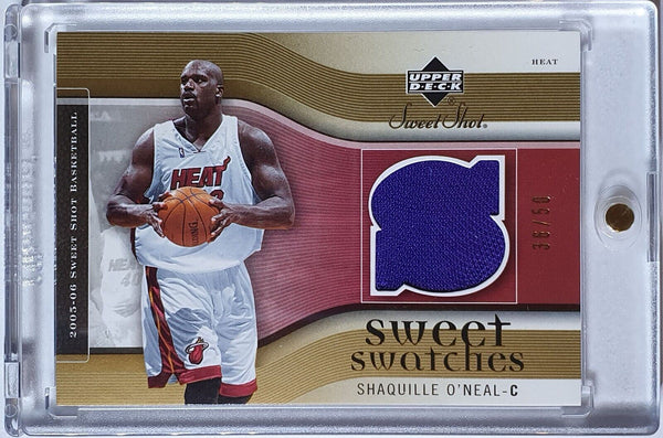 2005 Upper Deck Sweet Shot Shaquille O'Neal #PATCH /50 Game Worn Jersey - Rare