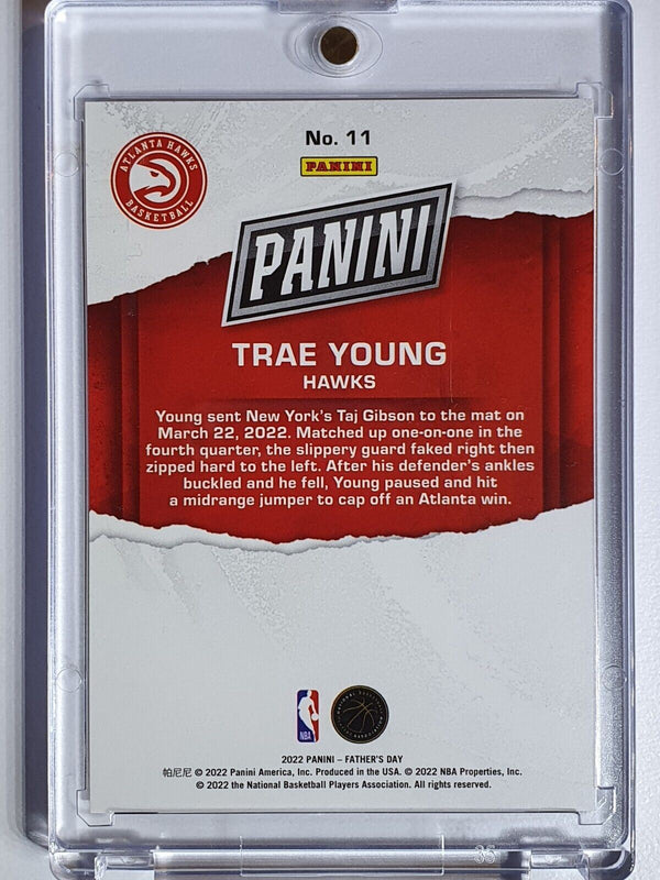 2022 Panini Trae Young #11 SILVER FOIL /199 Father's Day - Ready to Grade