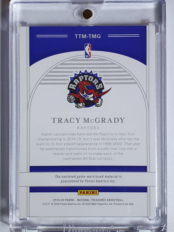 2019 Panini National Treasures Tracy McGrady #PATCH /99 Game Worn Jersey - Rare