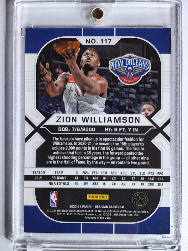 2020 Panini Obsidian Zion Williamson #117 RED FLOOD - Ready to Grade