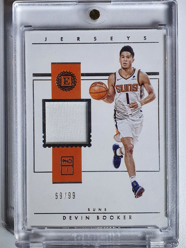 2018 Encased Devin Booker #PATCH SILVER /99 Game Worn Jersey - Rare