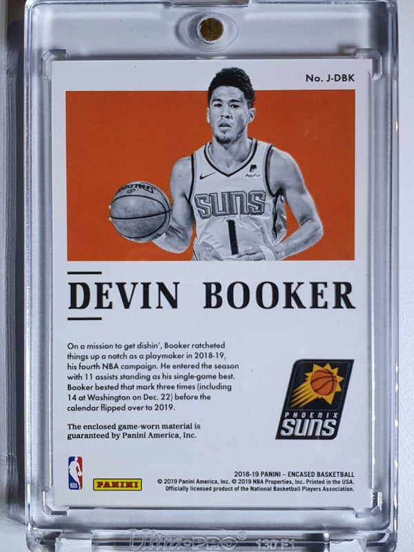 2018 Encased Devin Booker #PATCH SILVER /99 Game Worn Jersey - Rare