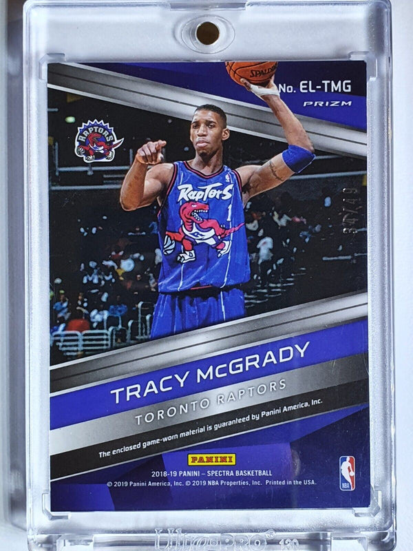 2018 Spectra Tracy McGrady #PATCH NEON BLUE /49 Game Worn Jersey - Rare