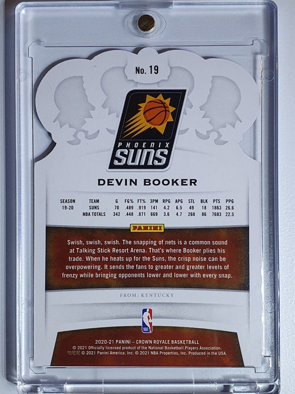 2021 Crown Royale Devin Booker #19 PURPLE CRYSTAL /25 Die Cut - Ready to Grade