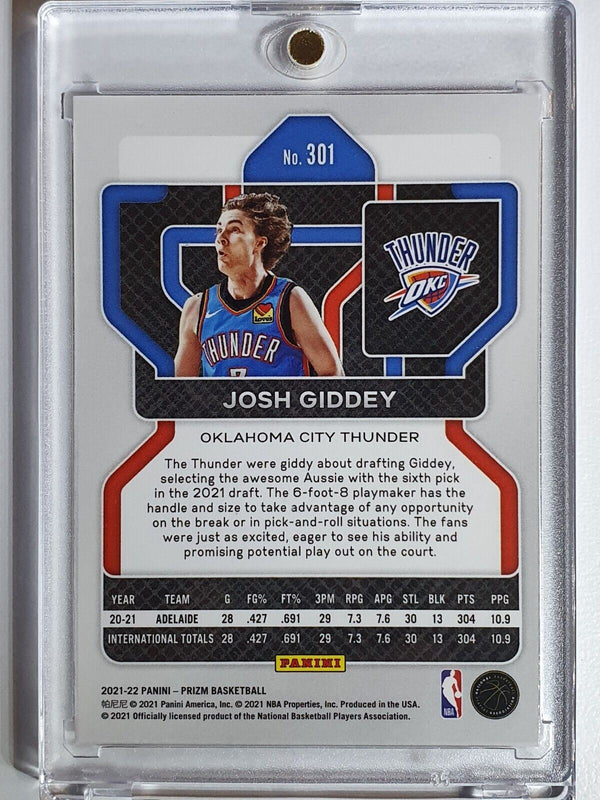 2021 Panini Prizm Josh Giddey Rookie #301 RC - (Centered) Ready to Grade