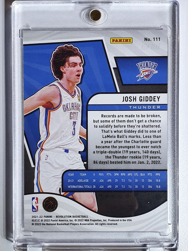 2021 Panini Revolution Josh Giddey Rookie CRACKED ICE - Ready to Grade