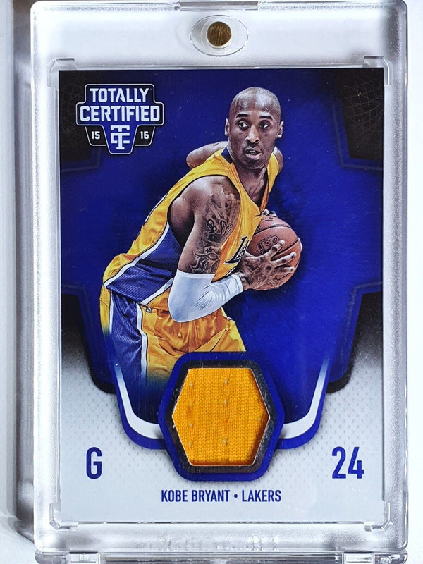 2015 Totally Certified Kobe Bryant PATCH BLUE 99 Game Worn Jersey Perfect Edges Cards