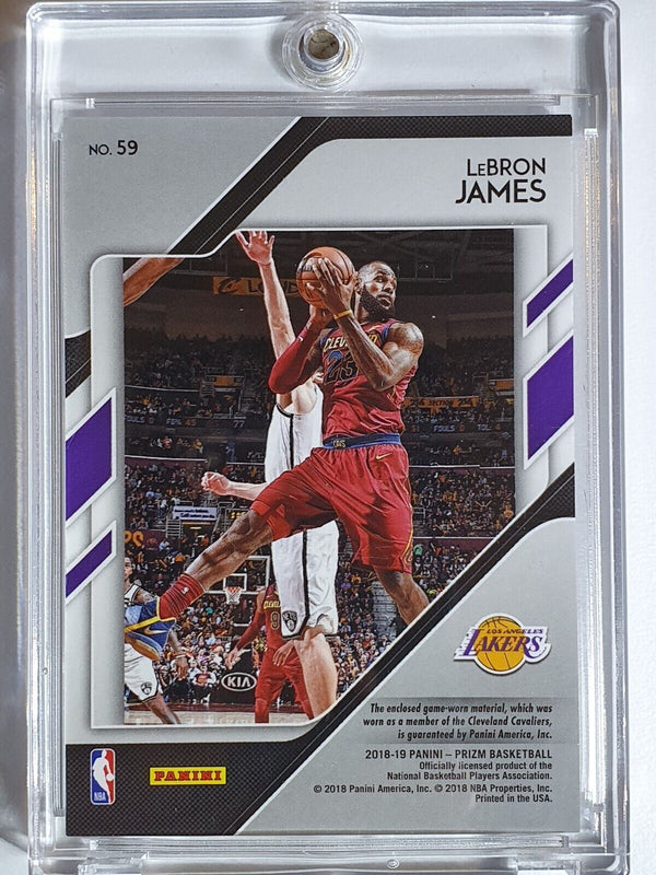 2018 Prizm Lebron James #PATCH Sensational Swatches Game Worn Jersey - Rare