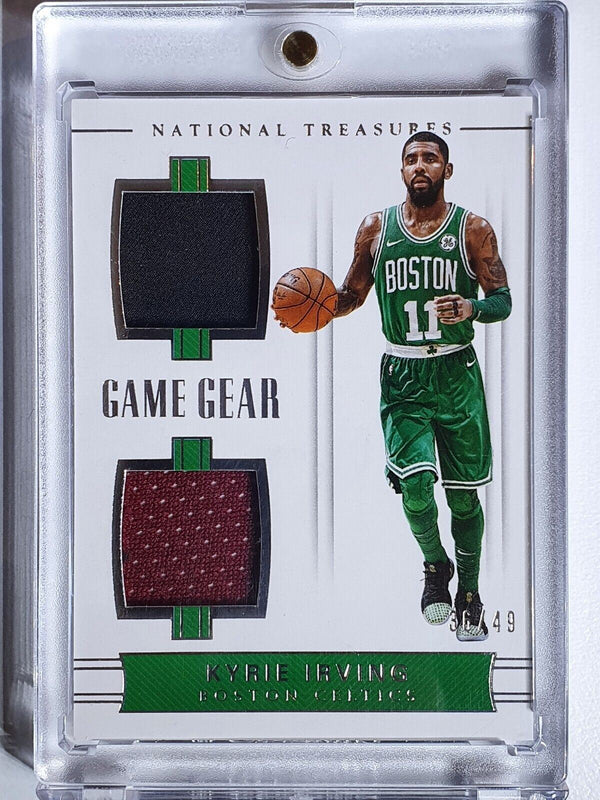 2017 National Treasure Kyrie Irving #PATCH /49 Dual Jersey - Ready to Grade