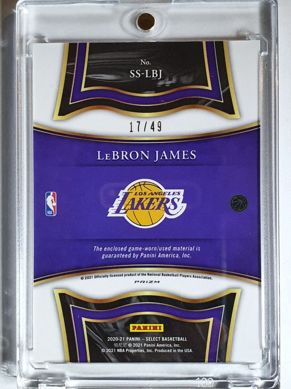 2020 Select LeBron James #PATCH COPPER /49 Game Worn Jersey - Ready to Grade