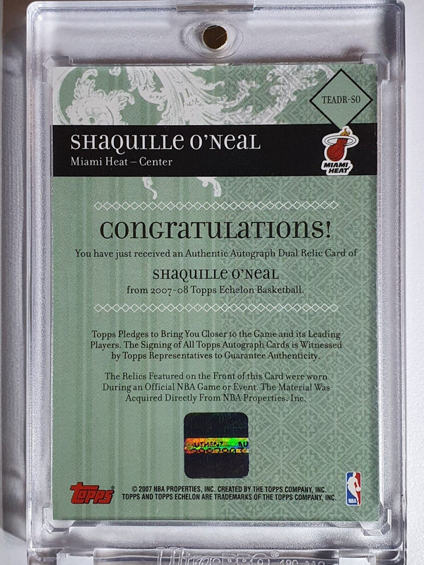 2007 Topps Echelon Shaquille O'Neal AUTO DUAL PATCH /99 - Ready for Grading