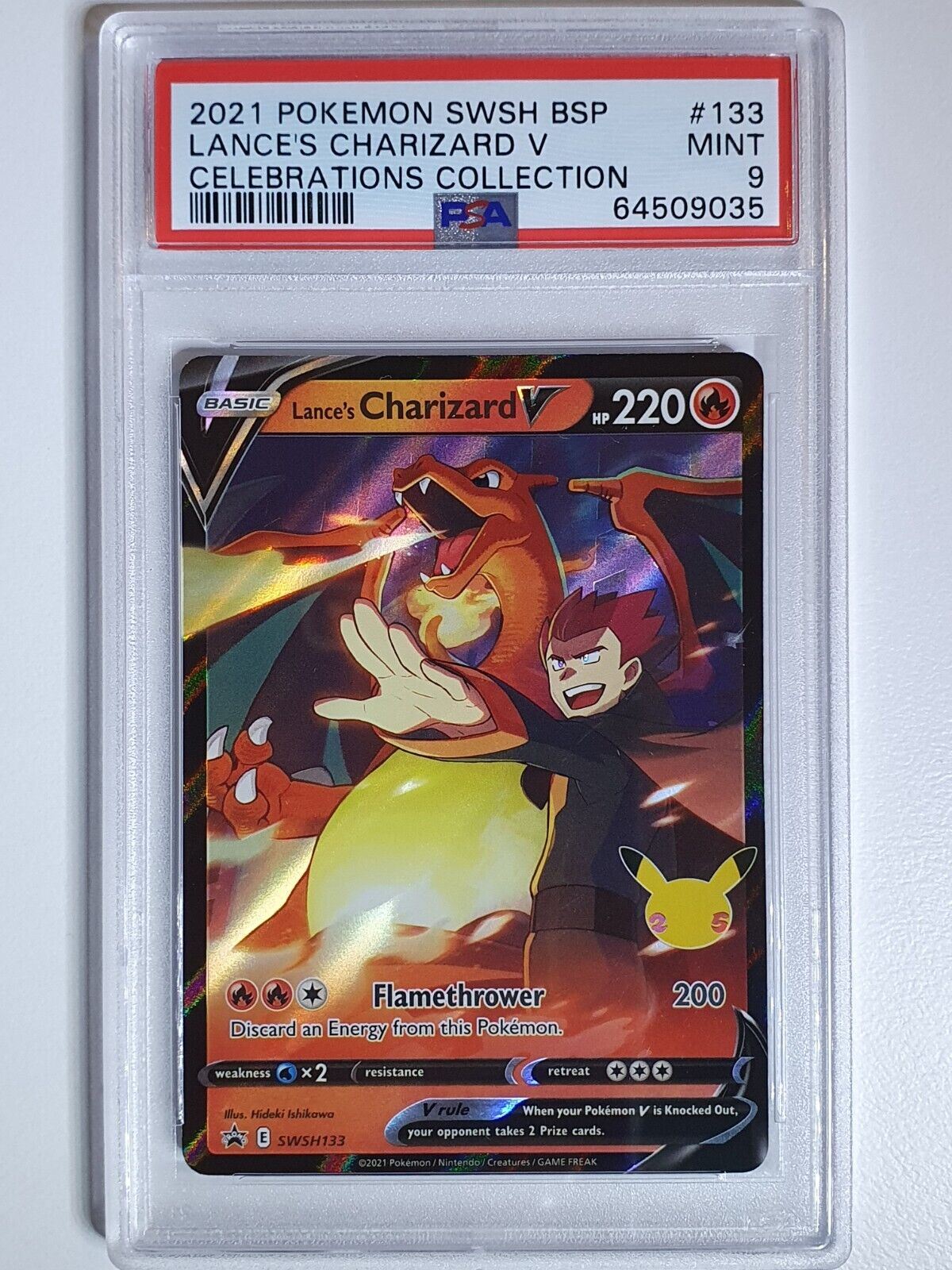 2021 Pokemon Lance's Charizard V SWSH133 Celebrations Collection Promo – Perfect Edges Cards