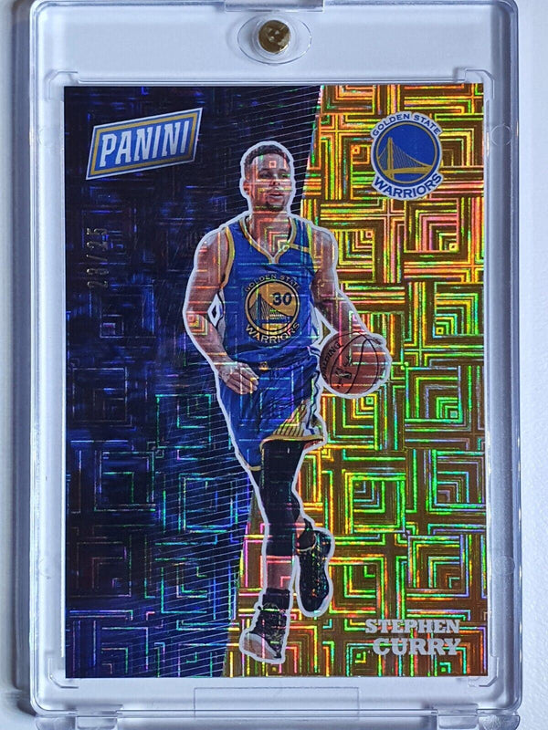 2017 Panini Stephen Curry GOLD ESCHER SQUARES Prizm /25 - Ready to Grade