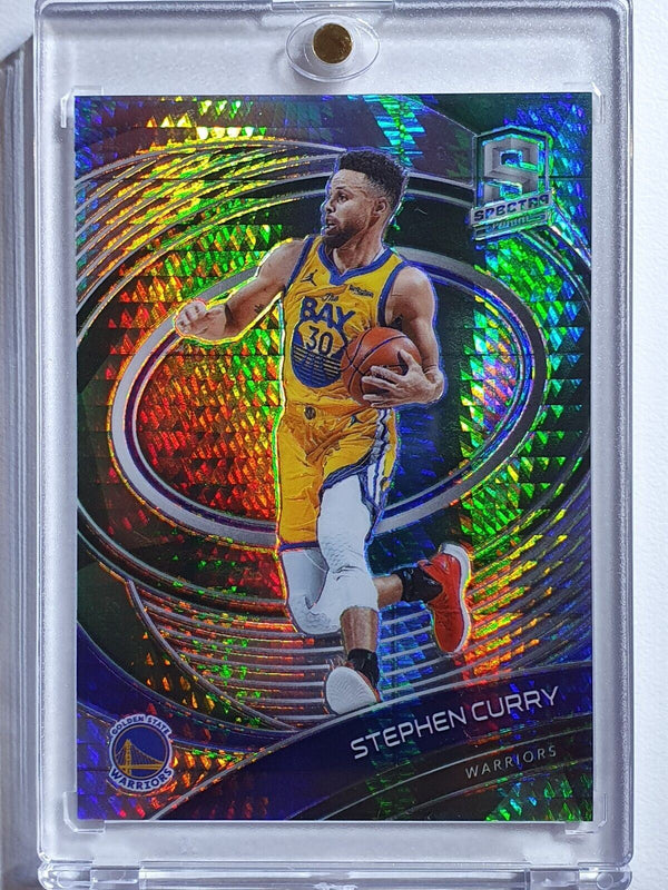 2020 Spectra Stephen Curry #99 GREEN Prizm - Ready to Grade