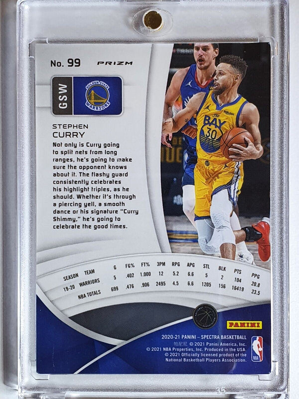 2020 Spectra Stephen Curry #99 GREEN Prizm - Ready to Grade