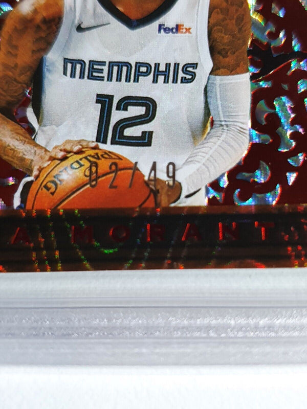 2020 Crown Royale Ja Morant #14 RED CRYSTAL /49 - PSA 9 (POP 1)