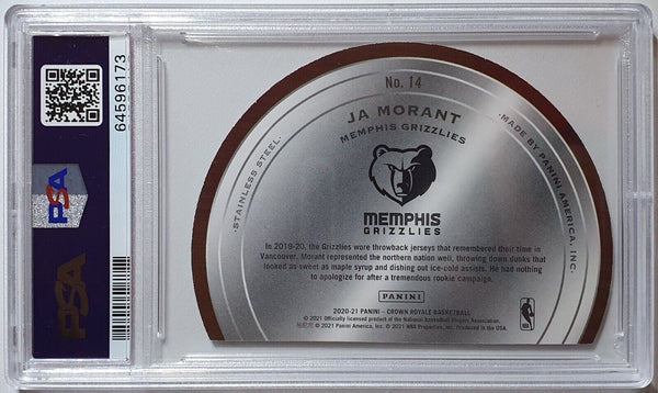 2020 Crown Royale Ja Morant #14 RED CRYSTAL /49 - PSA 9 (POP 1)