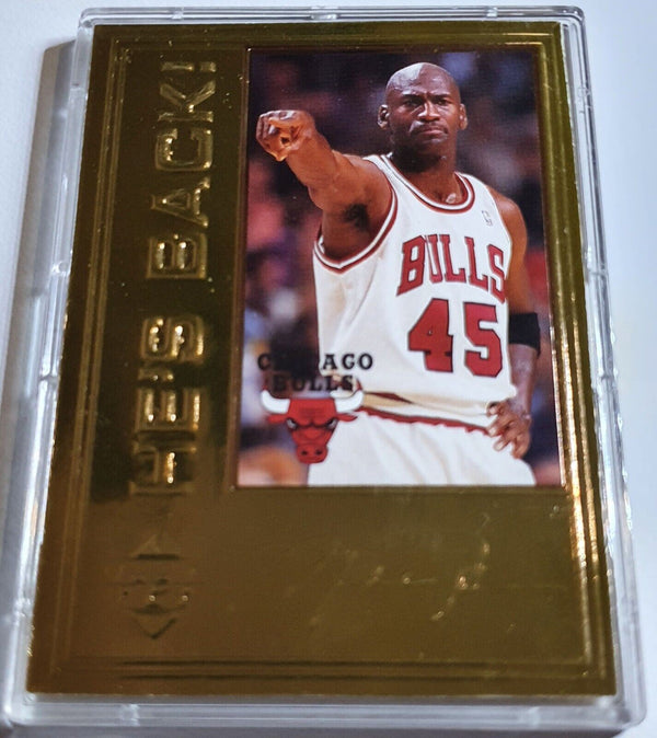 1996 Upper Deck Michael Jordan 22K GOLD CARD He's Back - Rare