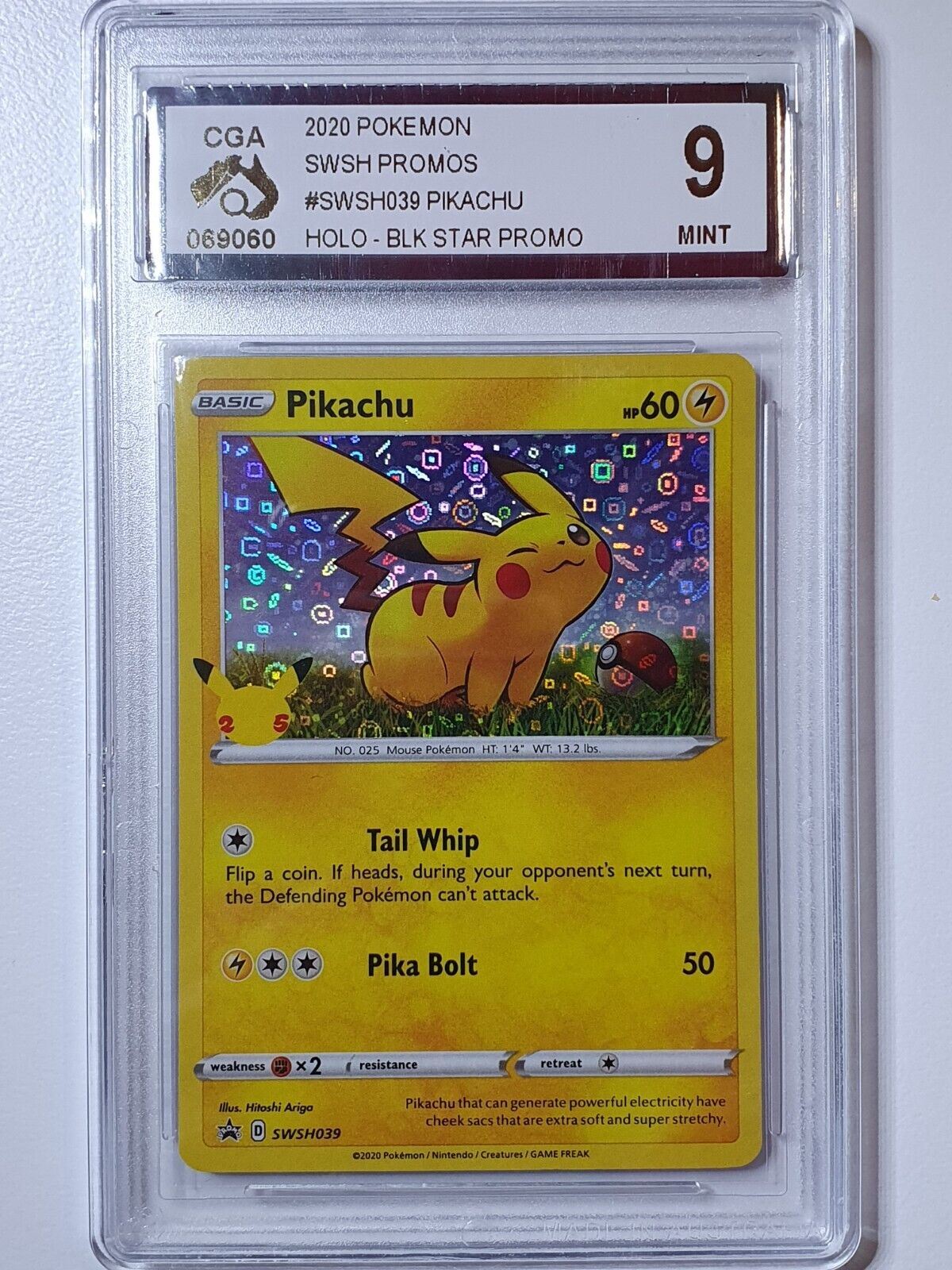 2020 Pokemon Pikachu SWSH039 HOLO Black Star Promo