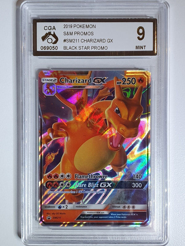 2019 Pokemon Charizard GX SM211 Hidden Fates Promo - CGA 9