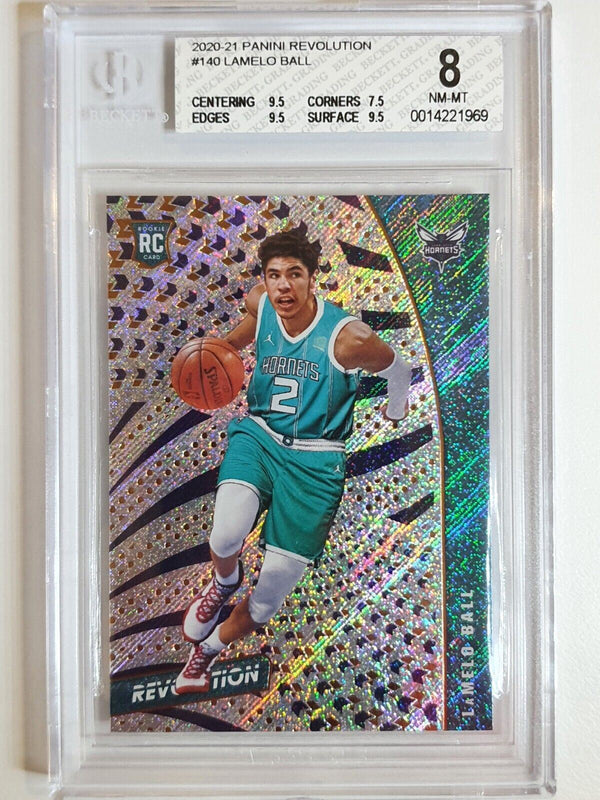 2020 Panini Revolution Lamelo Ball Rookie #140 RC - BGS 8 (POP 1)