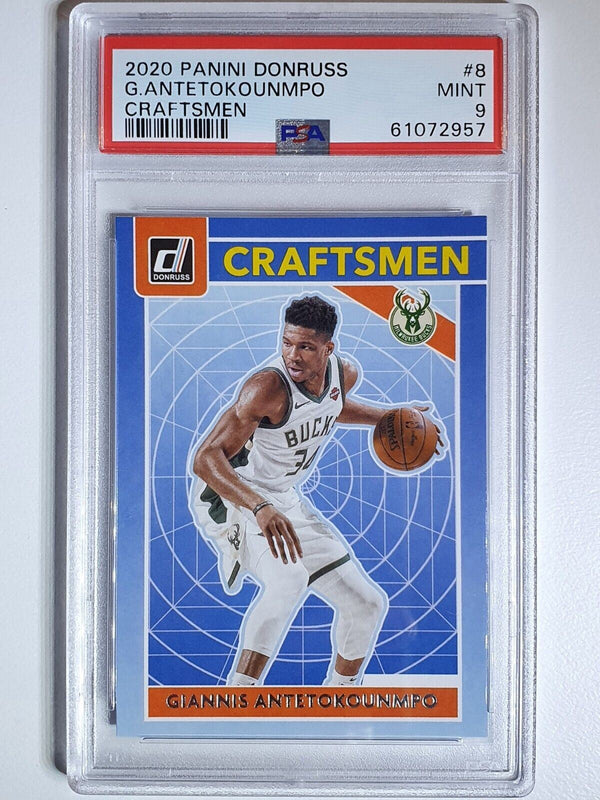 2020 Donruss Giannis Antetokounmpo #8 CRAFTSMEN - PSA 9 (POP 2)