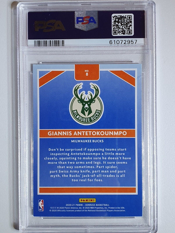 2020 Donruss Giannis Antetokounmpo #8 CRAFTSMEN - PSA 9 (POP 2)