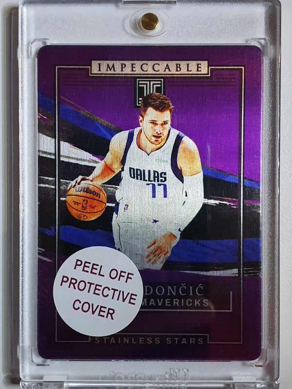 2021 Impeccable Luka Doncic #2 PURPLE /49 Stainless Stars - Rare