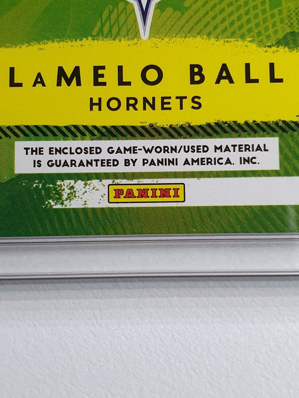 2021 Panini Donruss LaMelo Ball GAME WORN #PATCH 2 Color Striped Jersey - Rare