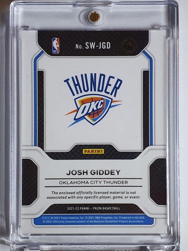 2021 Prizm Josh Giddey Rookie #PATCH Sensational Swatches Jersey - Rare