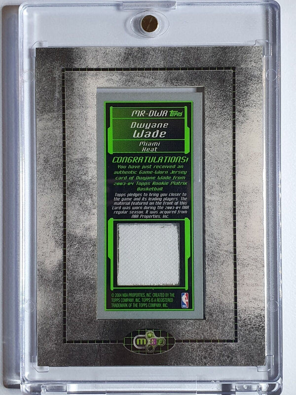 2003 Topps Matrix Dwyane Wade Rookie #PATCH Game Worn Jersey - Rare