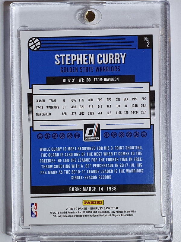 2018 Donruss Stephen Curry #7 RED LAZER /99 Prizm PRESS PROOF - Rare