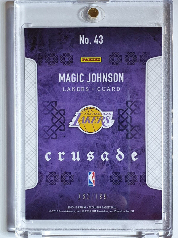 2015 Panini Excalibur Magic Johnson #43 BLUE /199 Prizm - Ready to Grade