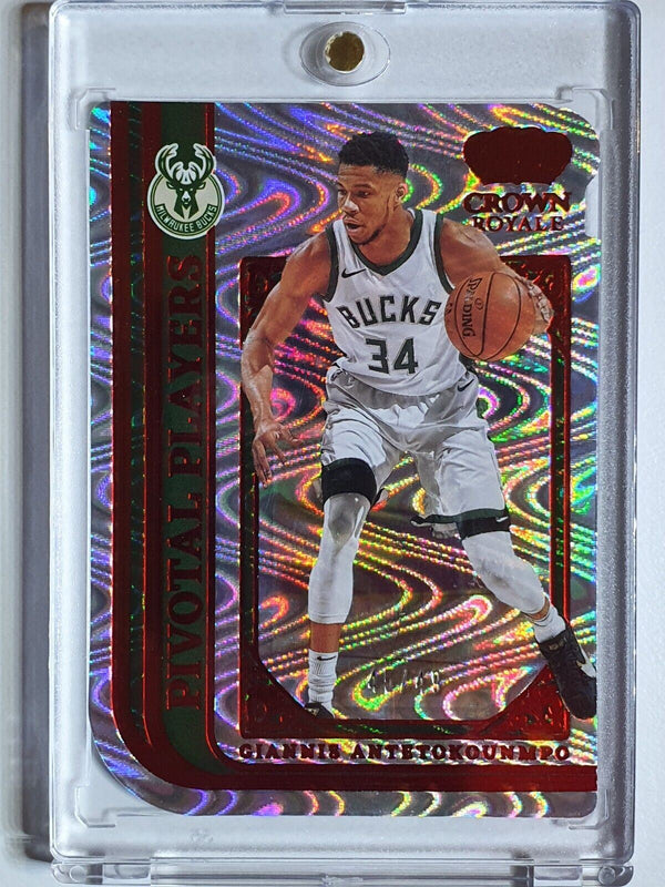 2021 Crown Royale Giannis Antetokounmpo #1 RED /49 Holo Pivotal Players - Rare