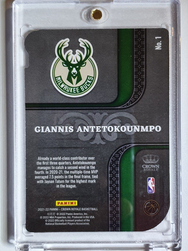 2021 Crown Royale Giannis Antetokounmpo #1 RED /49 Holo Pivotal Players - Rare