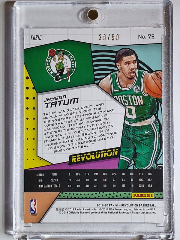 2019 Panini Revolution Jayson Tatum #75 CUBIC /50 - Ready to Grade