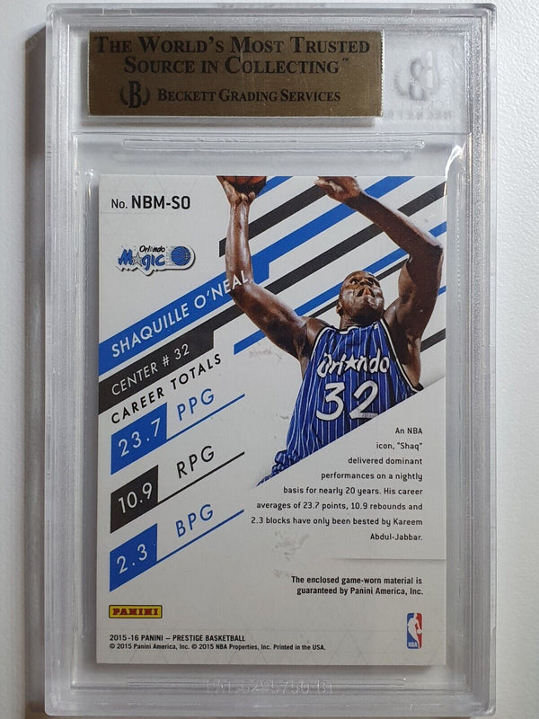 2015 Prestige Shaquille O'Neal #PATCH PRIME /25 Jersey - BGS 9.5 (POP 1)