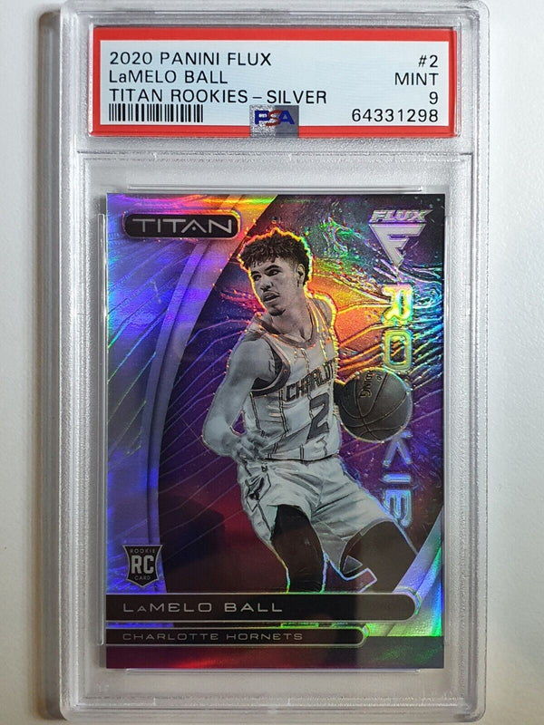 2020 Flux Lamelo Ball Rookie TITAN SILVER HOLO Uncirculated - PSA 9 (POP 3)