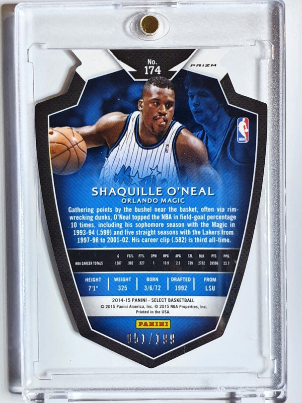 2014 Select Shaquille O'Neal #174 LIGHT BLUE /199 Prizm Premier Die-Cut - Rare