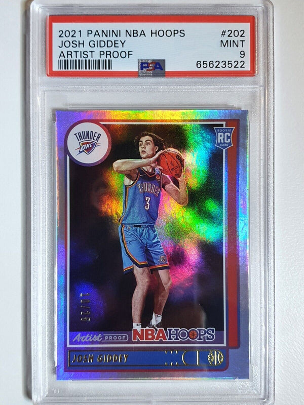 2021 NBA Hoops Josh Giddey Rookie ARTIST PROOF /25 - PSA 9 (POP 1)