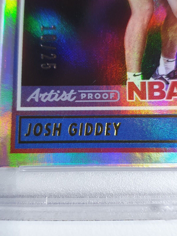 2021 NBA Hoops Josh Giddey Rookie ARTIST PROOF /25 - PSA 9 (POP 1)