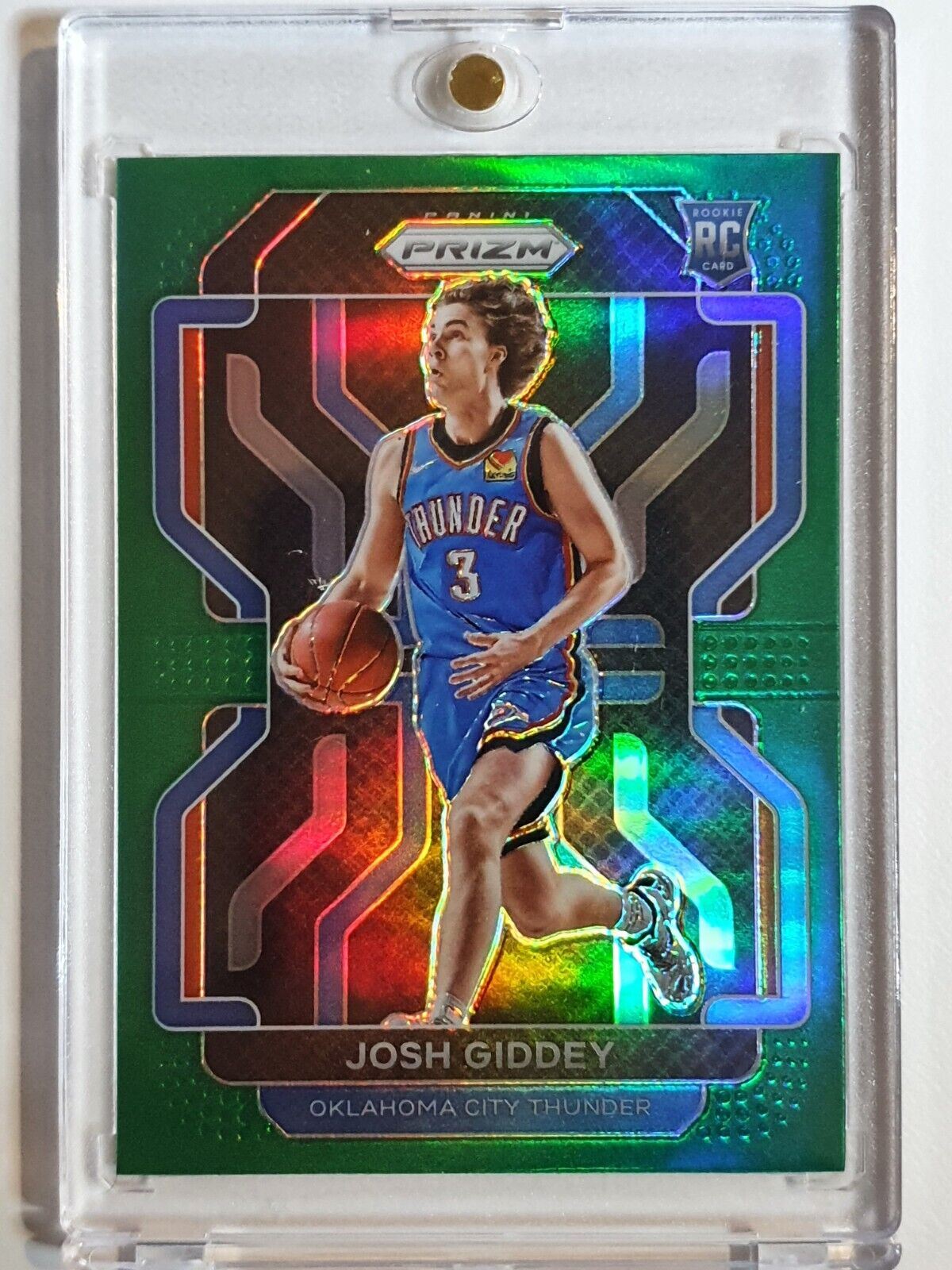 21-22 Select Josh Giddey Red Die-Cut Prizm Holo top #001/175!! Super rare RC OKC