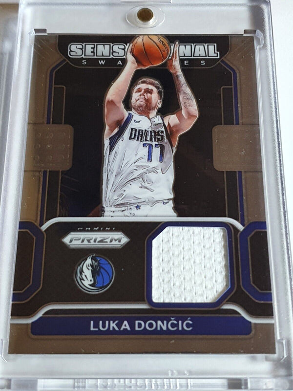 2021 Prizm Luka Doncic #PATCH Game Worn Jersey Swatch - Ready for Grading