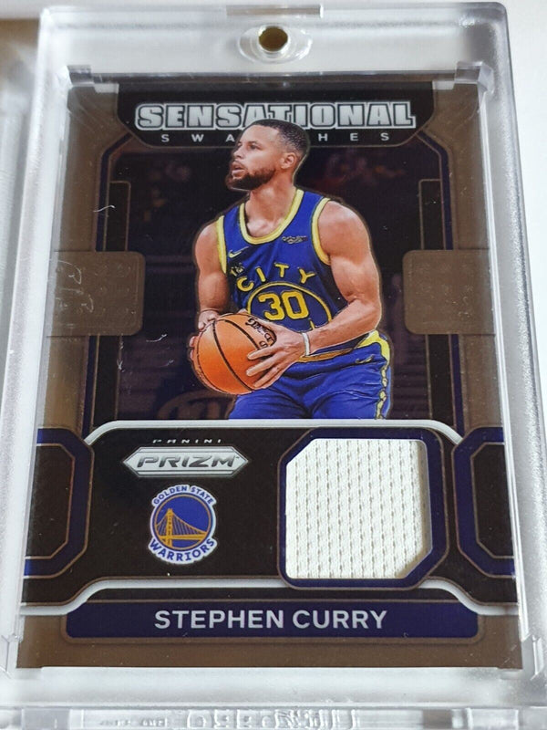 2021 Panini Prizm Stephen Curry #PATCH Game Worn Jersey - Ready to Grade